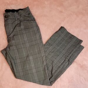 Lee Women's Gray Plaid Straight Leg Pants